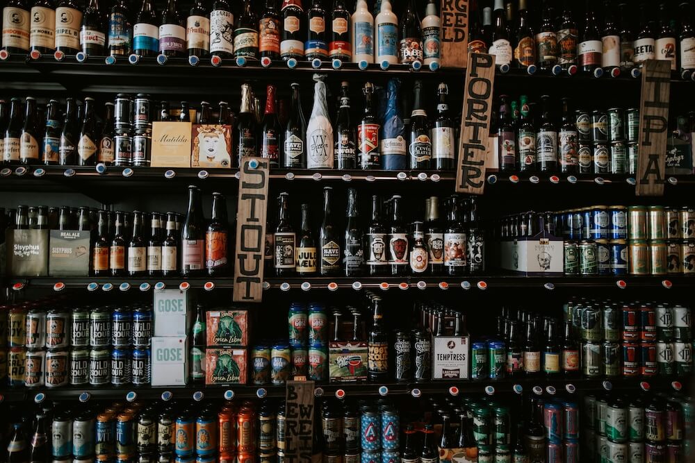 Bottle shop shelf